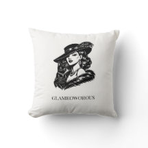 Mulher Glamurosa com Ilustração de Moda de Gato