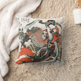 Almofada Mulher Japonesa Jogando Flauta