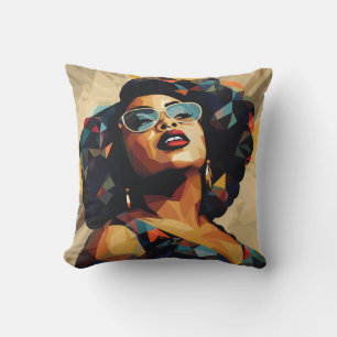 Almofada Mulher Negra: Artista Cubista