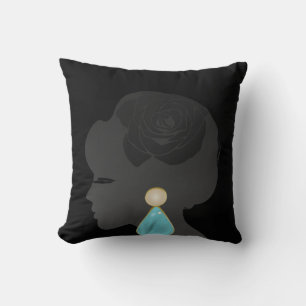 Almofada Mulher Negra Silhouette Dark Glamor