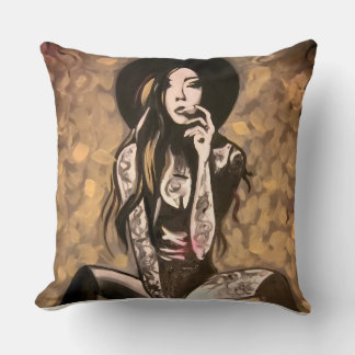 Almofada mulher sonho dourado