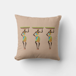 Almofada Mulheres Africanas com Arte Tribal
