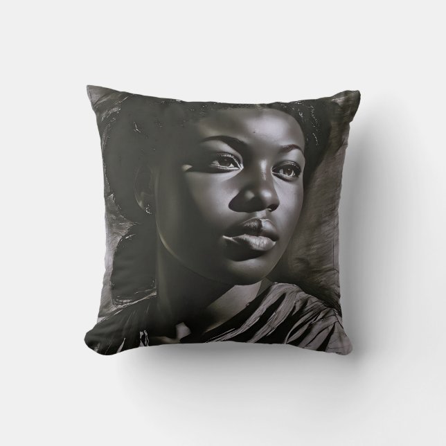 Almofada Mulheres "Jasmine" Em Carvão (Frente)