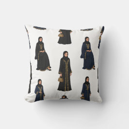 Almofada Mulheres sauditas em Abayas