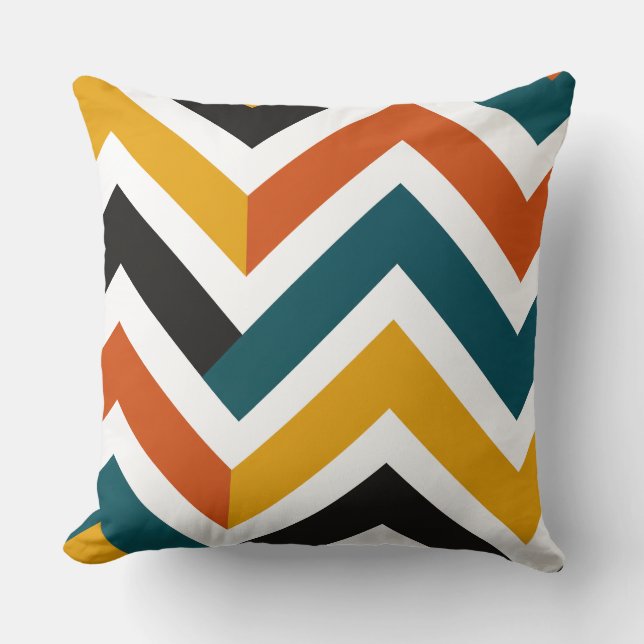 Almofada Multicolor Chevron Geometric Pattern (Frente)