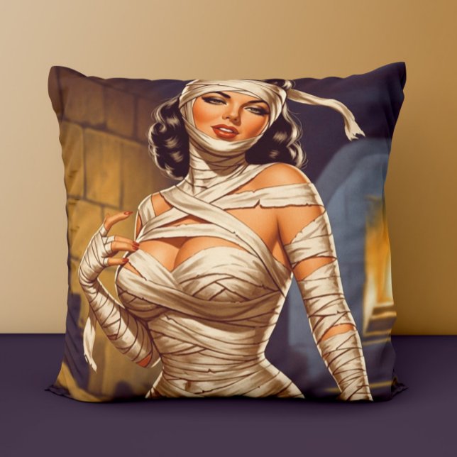 Almofada Múmia Vintage Pin-up (Criador carregado)