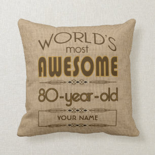 Almofada mundo da celebração do aniversário do 80 melhor