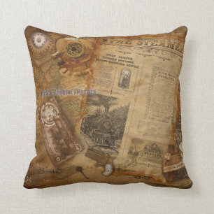 Almofada Mundo de Steampunk do prof. J. Byrnes