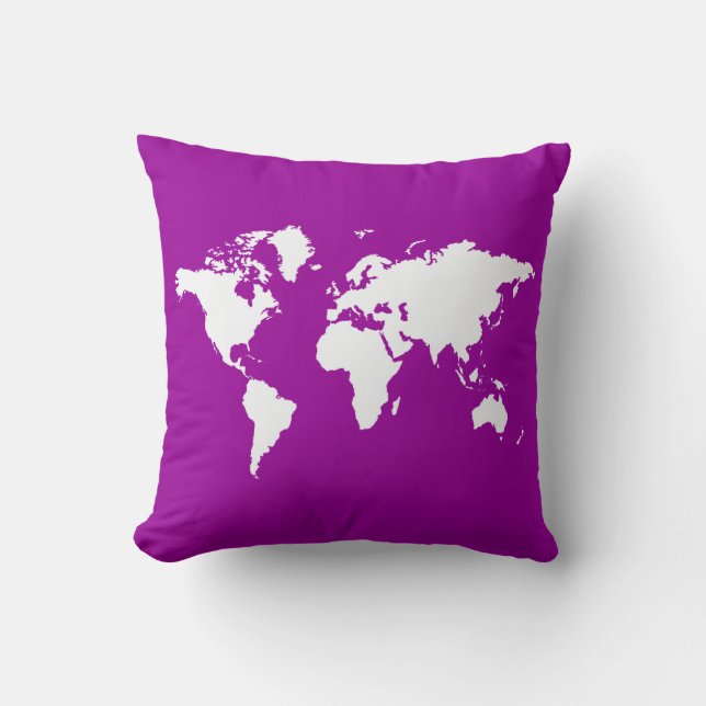 Almofada Mundo Elegante Roxo (Frente)