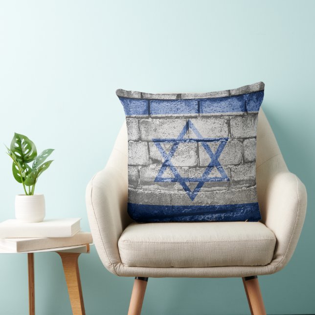 Almofada Muro de bandeira de Israel (Cadeira)