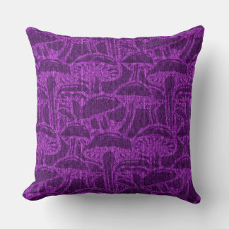 Almofada Mushroom story pattern throw pillow