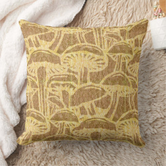 Almofada Mushroom story pattern throw pillow
