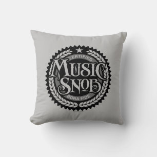Almofada Music Snob - amante de música engraçada