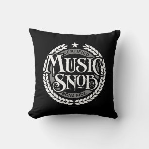 Almofada Music Snob - amante de música engraçada