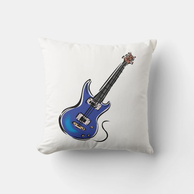 Almofada música azul graphic.png da guitarra elétrica (Frente)