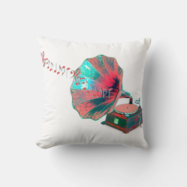 Almofada Música do vintage (Frente)