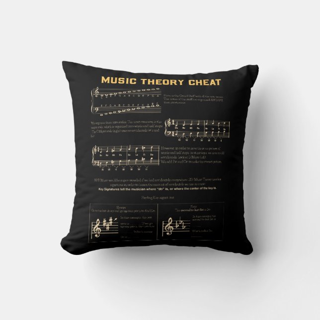 Almofada Música Teoria Gráfica (Frente)