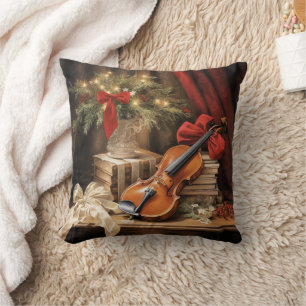 Almofada Música Violina de Natal