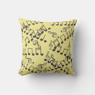 Almofada Musical Notes Treble Clef Travesseiro Cushion