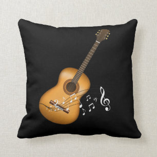 Almofada Músico de Notas Musicais do Aoustic Guitar Player