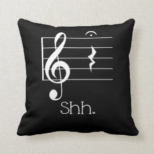 Almofada Músico engraçado do resto de um quarto e do