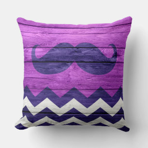 Almofada Mustache Chevron Vintage Wooden #2