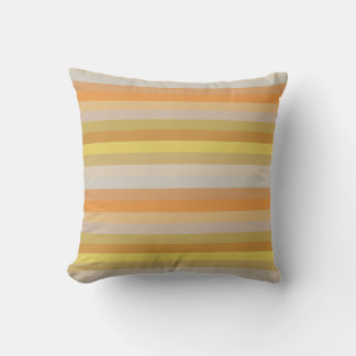 Almofada Mustard & Terracotta  Earth Tone Horizontal Stripe