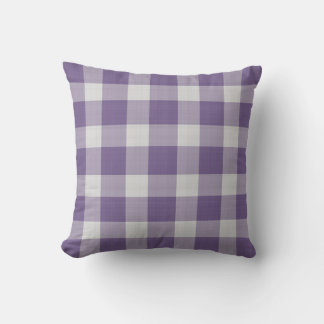 Almofada Muted Purple and white Checkered Plaid