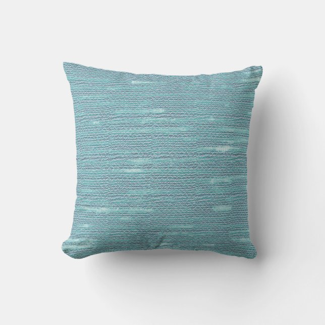 Almofada MVB Weatherout Teal Faux Burlap (Frente)