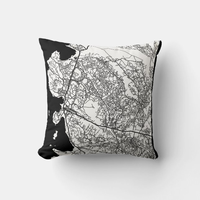 Almofada Mwanza Tanzania City Map (Frente)