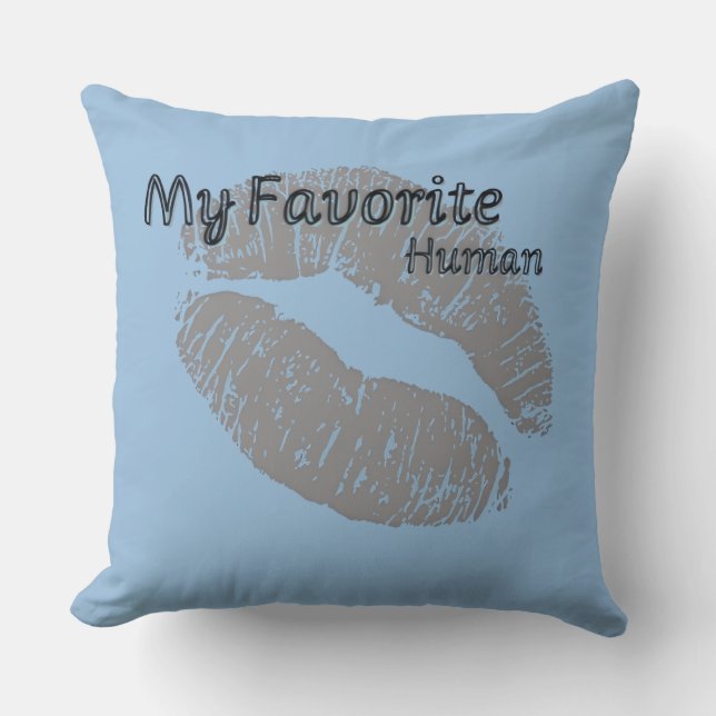Almofada 🔥 My Favorite Human Pillow – Romantic Lips Print  (Frente)