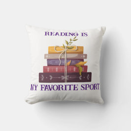 Almofada My favorite sport is reading