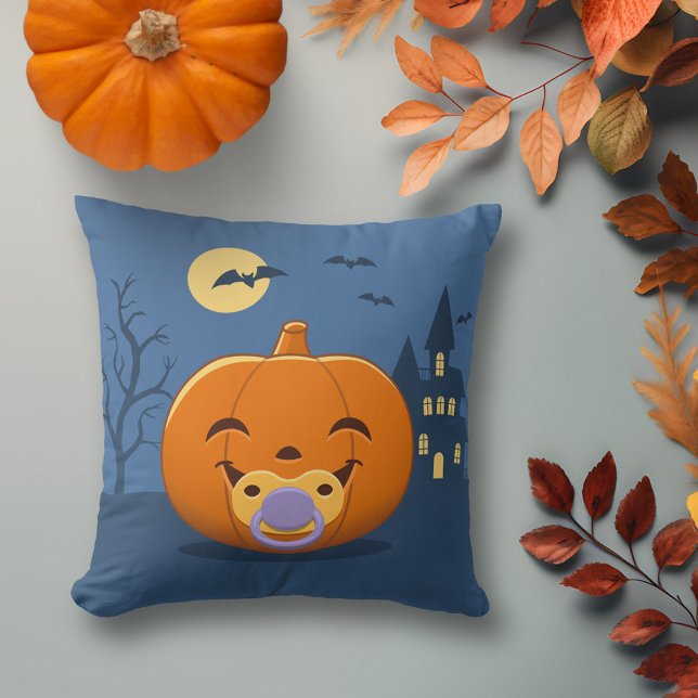 Almofada My First Halloween Pacifier Pumpkin (Criador carregado)
