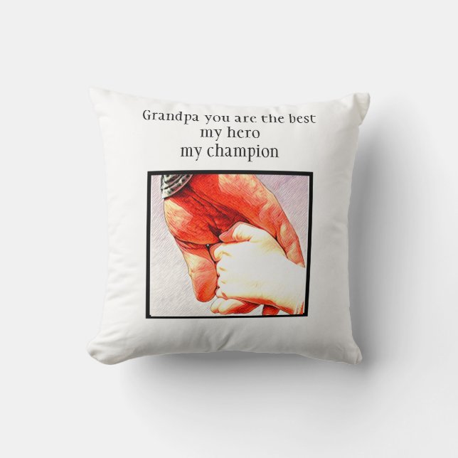Almofada My grandpa is my hero (Frente)