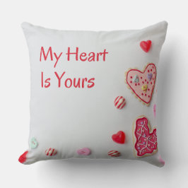 Almofada My Heart Is Yours  cute Valentine design
