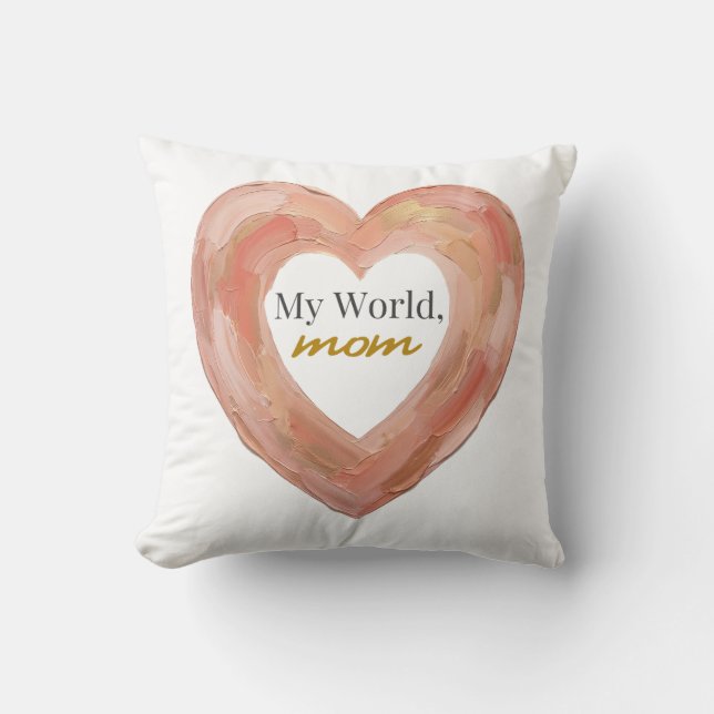 Almofada My World Mom Painted Heart (Frente)