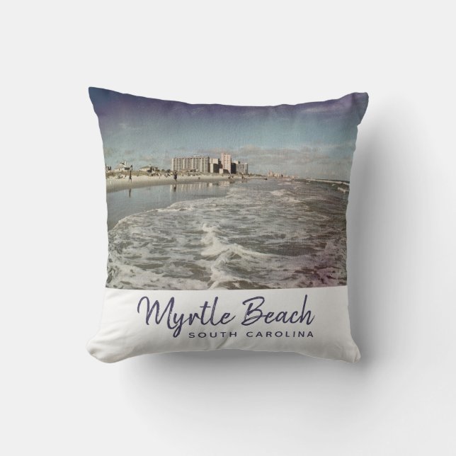 Almofada Myrtle Beach South Carolina Vintage (Frente)