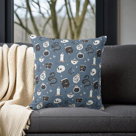 Almofada Mystic Boho Crystal Skull Cobra Halloween Padrão