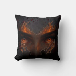 Almofada Mystic Burning Eye Dark Fantasy Aesthetic Throw Pi