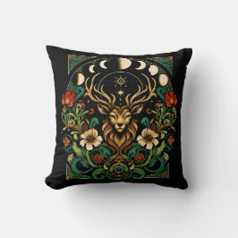 Almofada Mystic Pagan Stag and Moon Phase