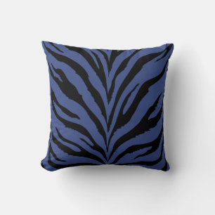 Almofada Na moda azul e impressão de tigre preto