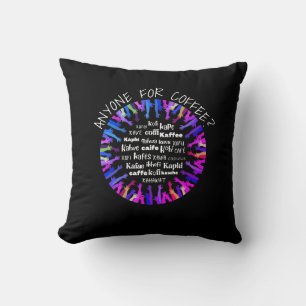 Almofada Na moda Black Multilingual COFFEE
