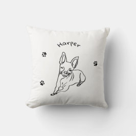 Almofada Na moda Chihuahua: Decor Personalizado de Arte em