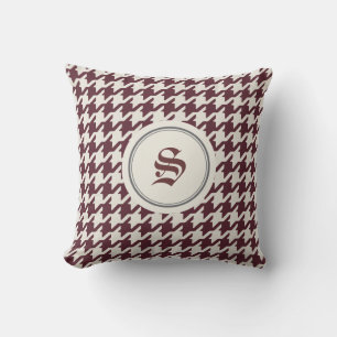 Almofada Na moda clássico de rabanete castanho com monogram