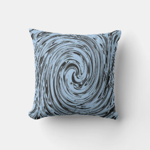 Almofada Na moda de Abstrato de padrão de espiral preto azu