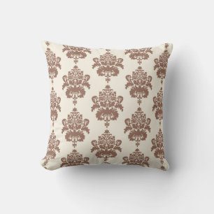 Almofada Na moda Elegante Cor damasco branca castanha