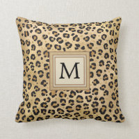 Na moda Leopardo Imprimir um Monograma Selvagem Sa