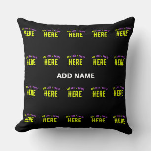 ALMOFADA NA MODA MODERNO PERSONALIZÁVEL NEGRO VERIFICADO CO