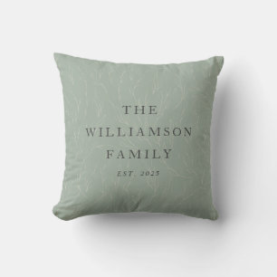 Almofada Na moda Rustic Sage Green Botanical Personalizado