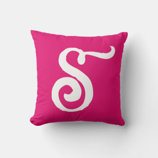 Almofada NA MODA SCRIPT MONOGRAM PINK Travesseiro decorativ